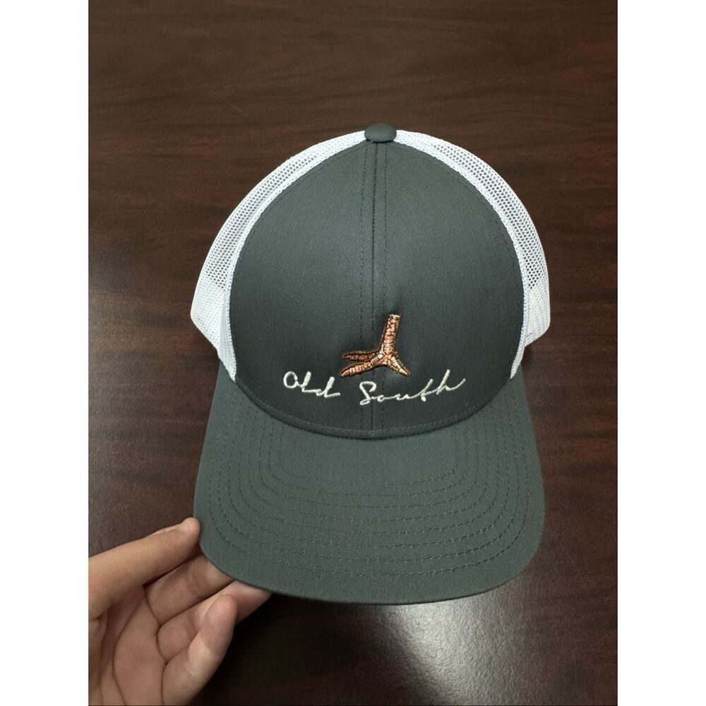 Old South Chicken Foot Trucker Hat- Graphite and White